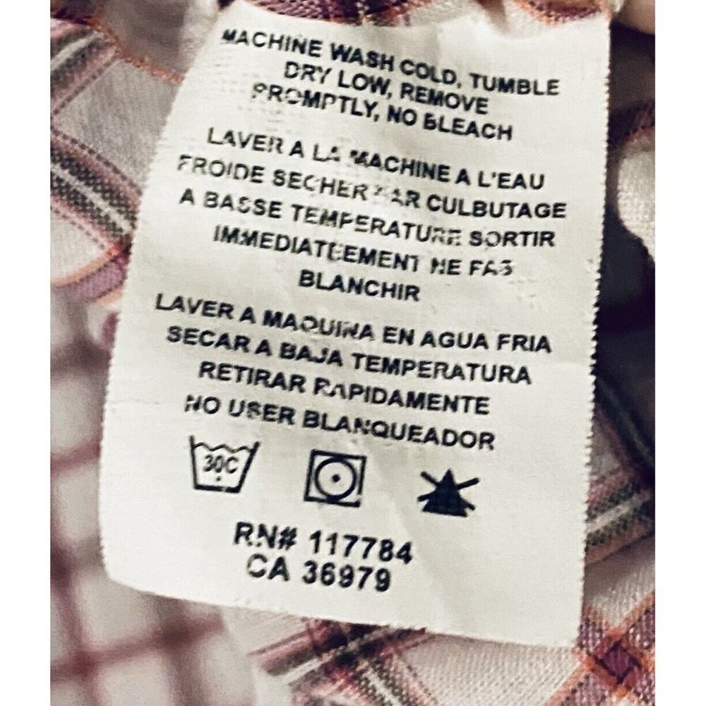 Rails Top Womens Small Red Plaid Button Up Long S… - image 6